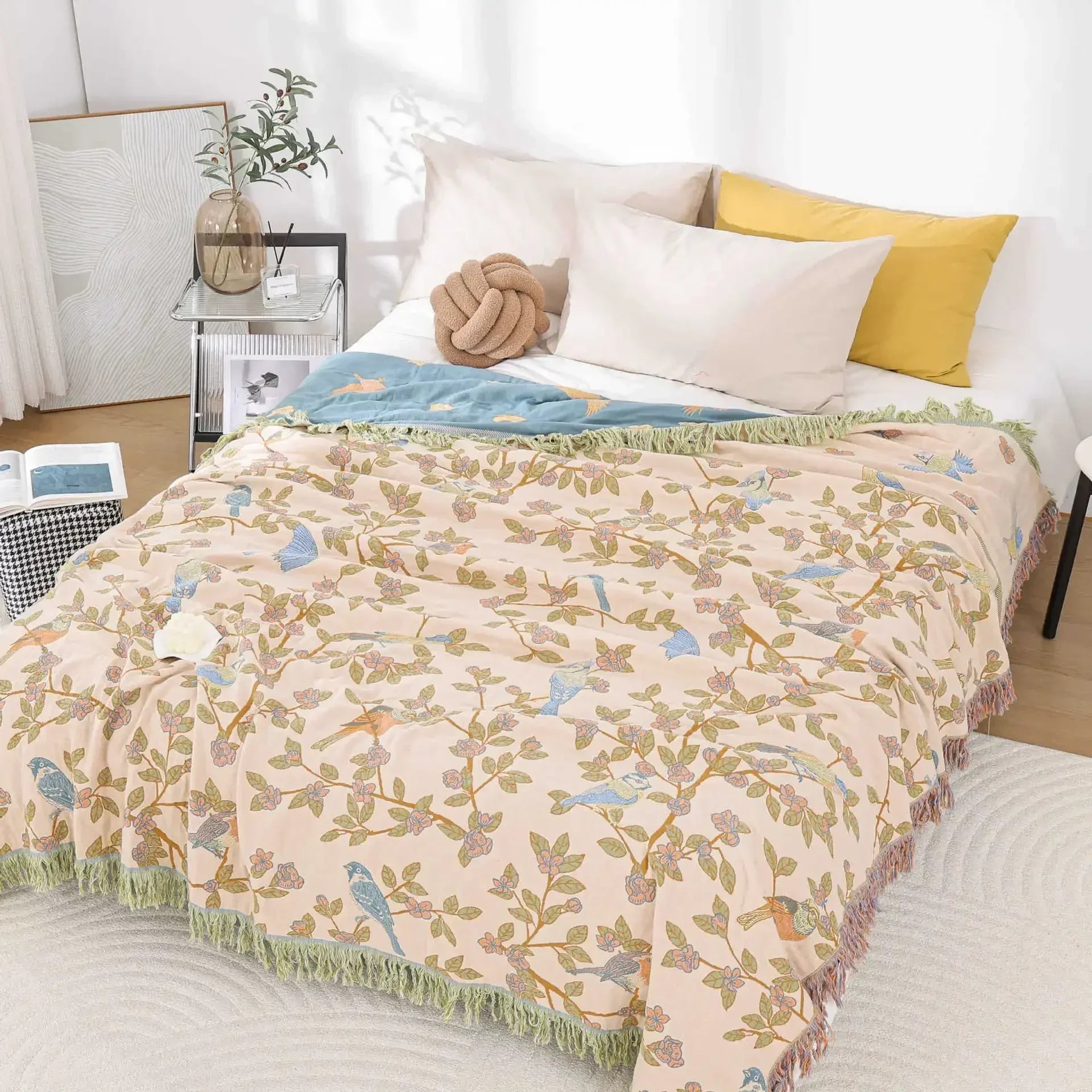 Japanese Cotton Double-sided Sofa Cover Throw Blanket For Bed Towel Cover Four Seasons General Quilt Bed Sheet Travel Blanket
